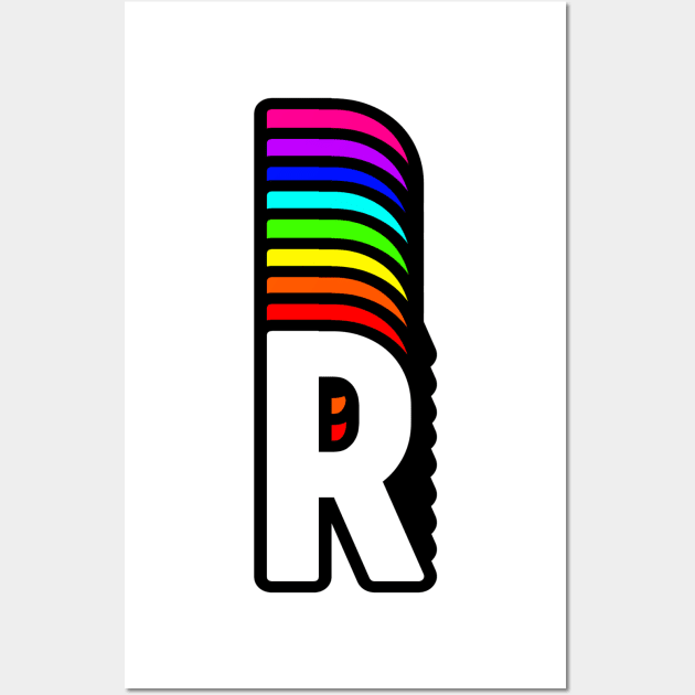 Rainbow Letter, R Wall Art by HeavenlyTrashy